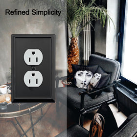 Easy-to-install OKAWYC Aria wall plate updates spaces with a modern, cohesive look.