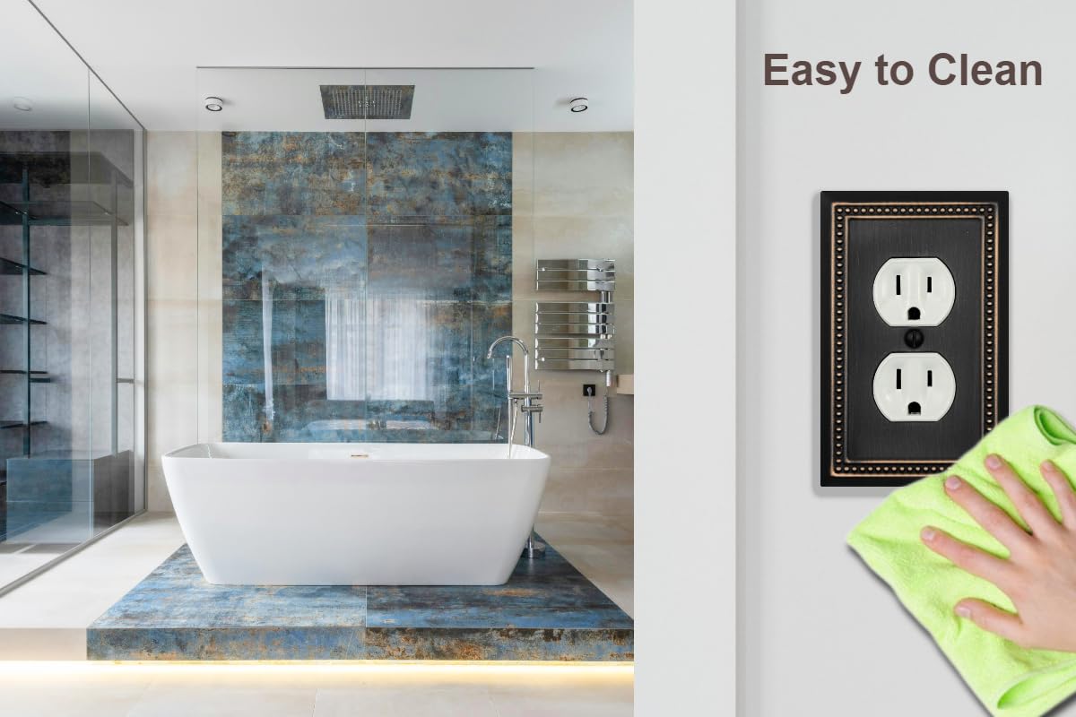 OKAWYC Belaire beaded wall plate in a bedroom for refined décor