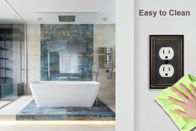 OKAWYC Belaire beaded wall plate in a bedroom for refined décor