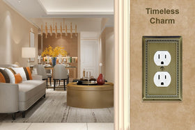 Installation-ready wall plate with color-matching screws for quick mounting