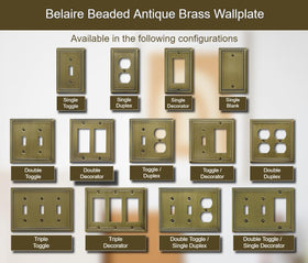 Beaded edge design pairs with various hardware and lighting fixtures