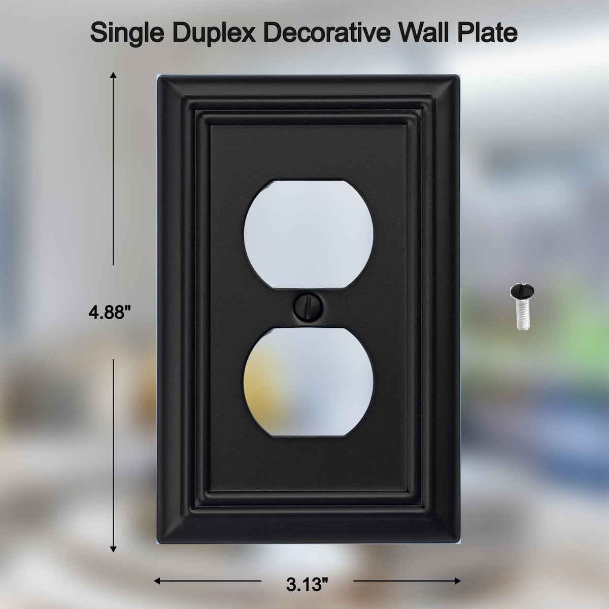 OKAWYC 1-gang wall plate close-up for bathrooms or kitchens.