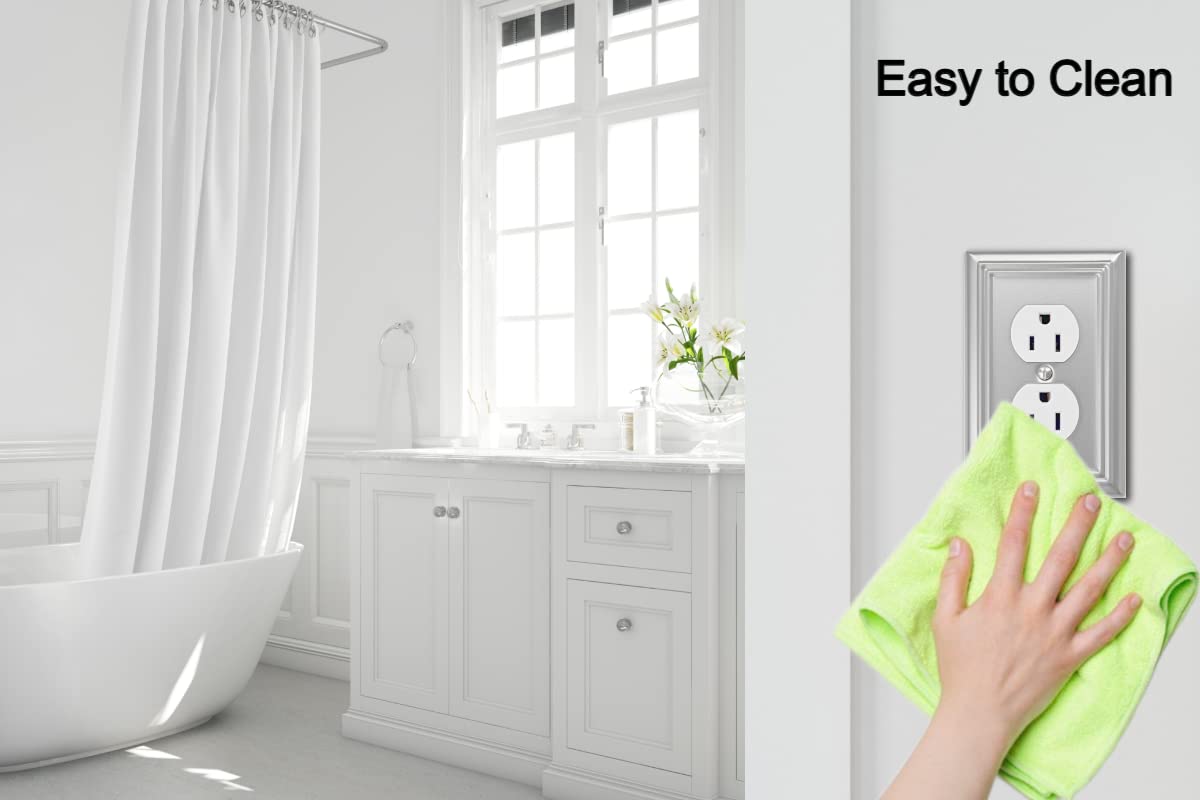 OKAWYC brushed nickel plate resists tarnish for busy bathrooms and kitchens.