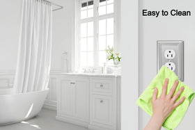 OKAWYC brushed nickel plate resists tarnish for busy bathrooms and kitchens.