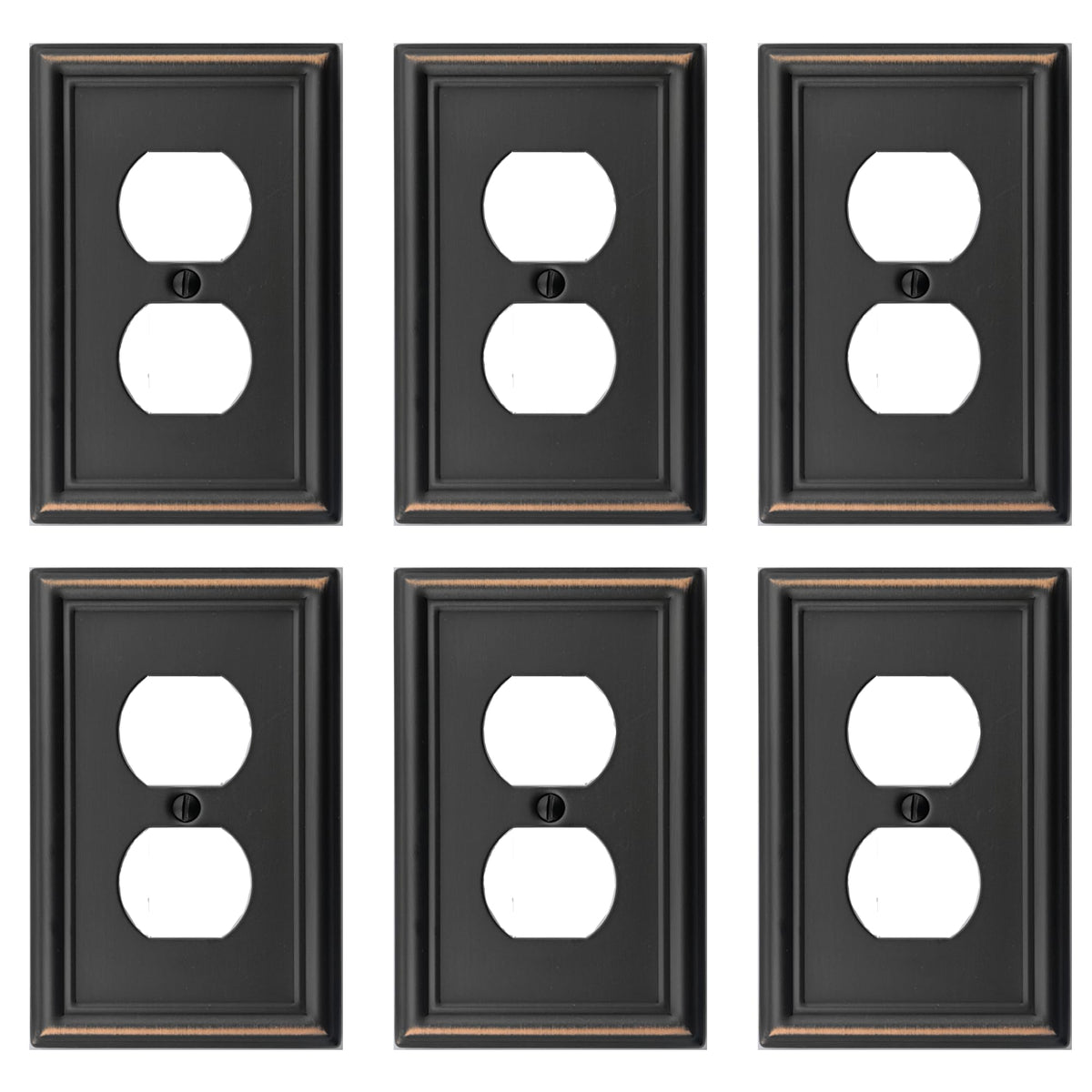 OKAWYC Luca 1-gang wall plate aged bronze for classic room styling.