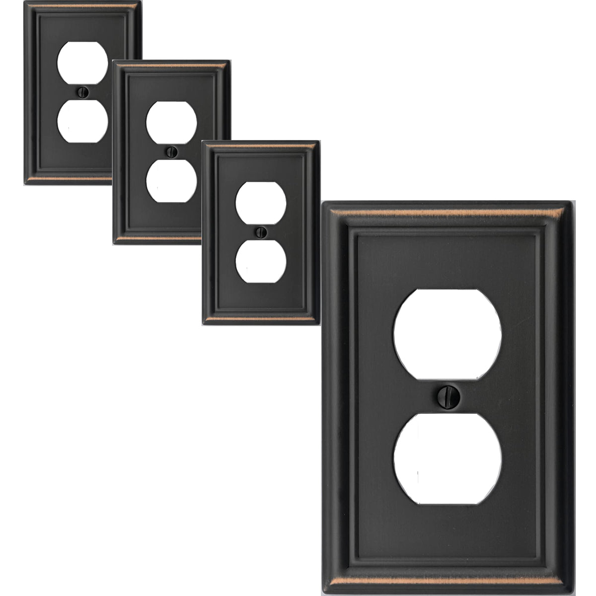 OKAWYC Luca 4-pack aged bronze wall plate adds timeless style to any room