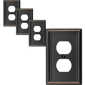 OKAWYC Luca 4-pack aged bronze wall plate adds timeless style to any room