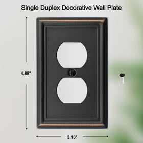 OKAWYC Luca 6-pack wall plates aged bronze for coordinated updates.