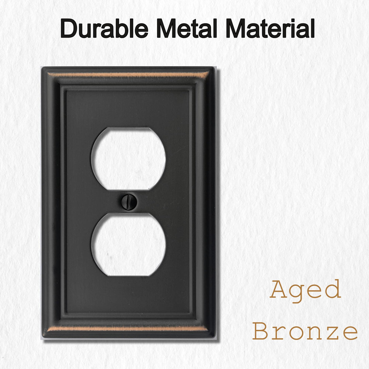 OKAWYC Luca close-up oil-rubbed bronze finish on sturdy metal plate.