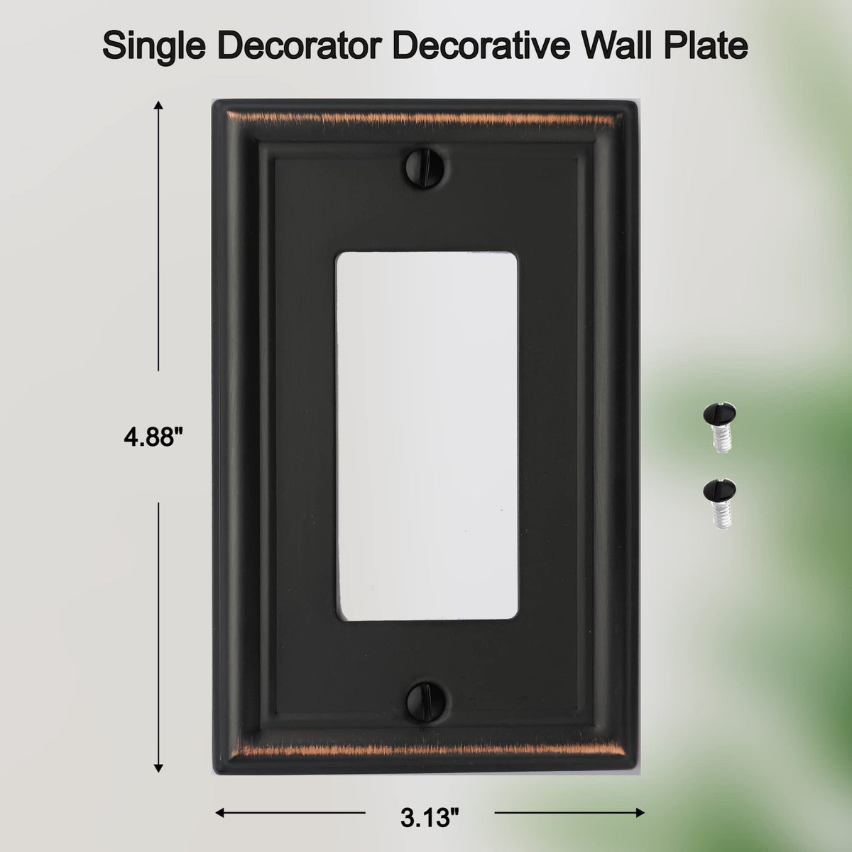 OKAWYC Luca wall plate pack4 aged bronze elevates room aesthetics.