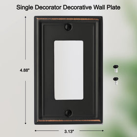 OKAWYC Luca wall plate pack4 aged bronze elevates room aesthetics.