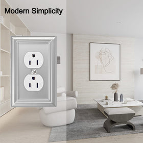 OKAWYC outlet cover with color-matching screws simplifies installation.