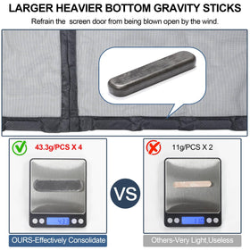 Okayavo bottom gravity sticks keep the screen door stable in wind
