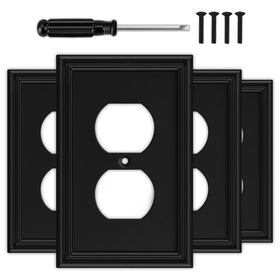 OKAYZIP matte black outlet cover wall plate for a cohesive modern look