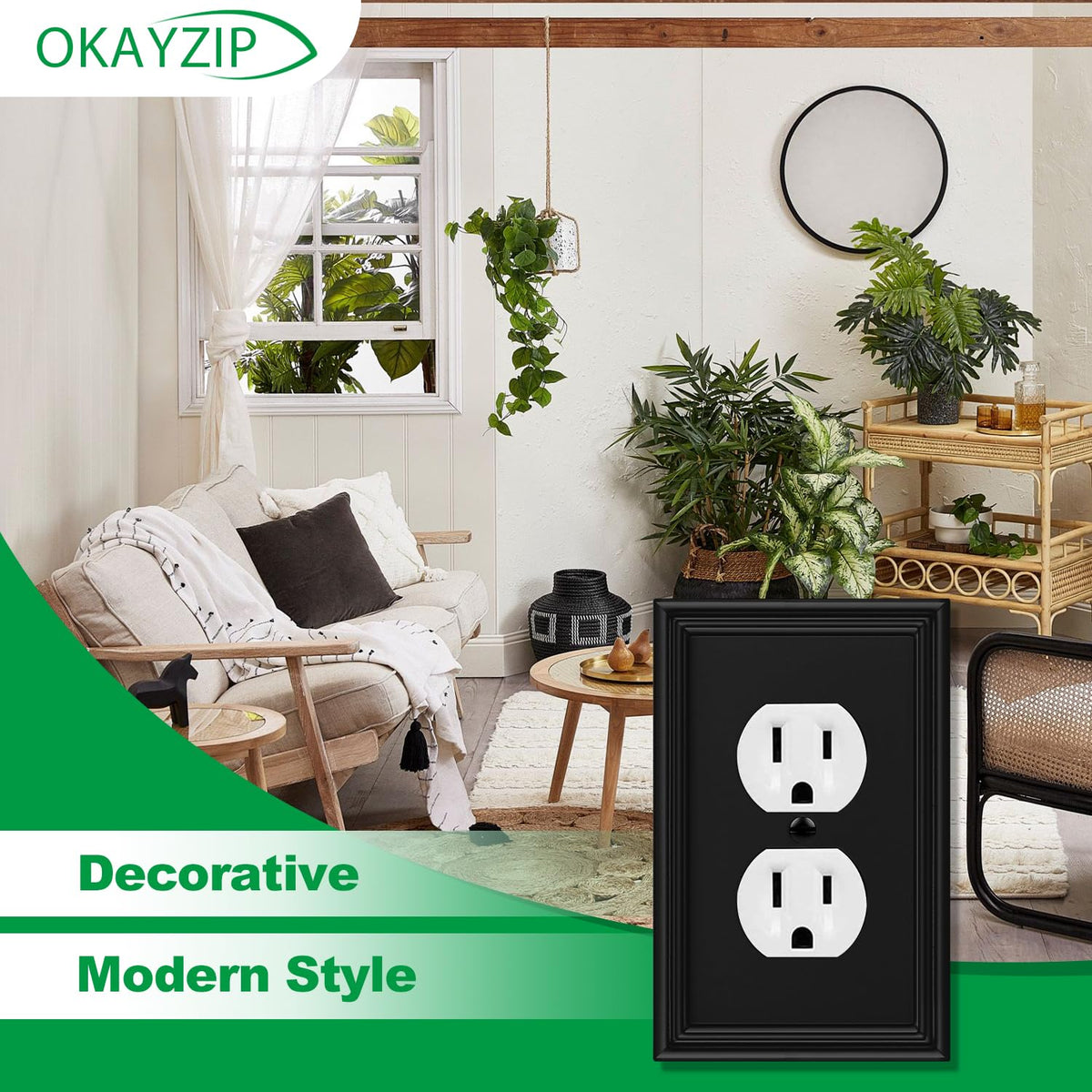 OKAYZIP modern decorative plate complements kitchens, bathrooms, and living spaces