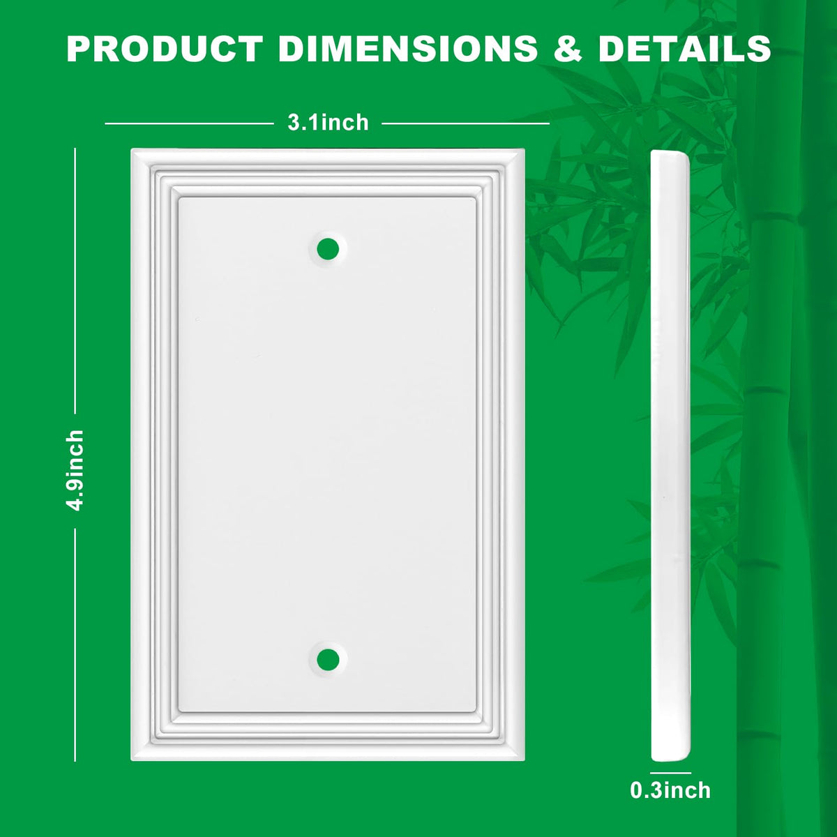 OKAYZIP natural-material wall plate, odor-free and stain resistant.