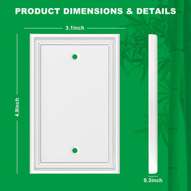 OKAYZIP natural-material wall plate, odor-free and stain resistant.