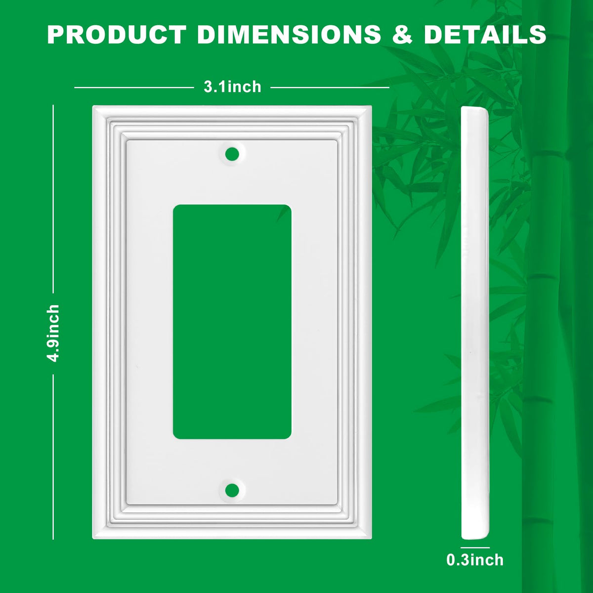 OKAYZIP natural-material wall plate adds safe, odor-free style.