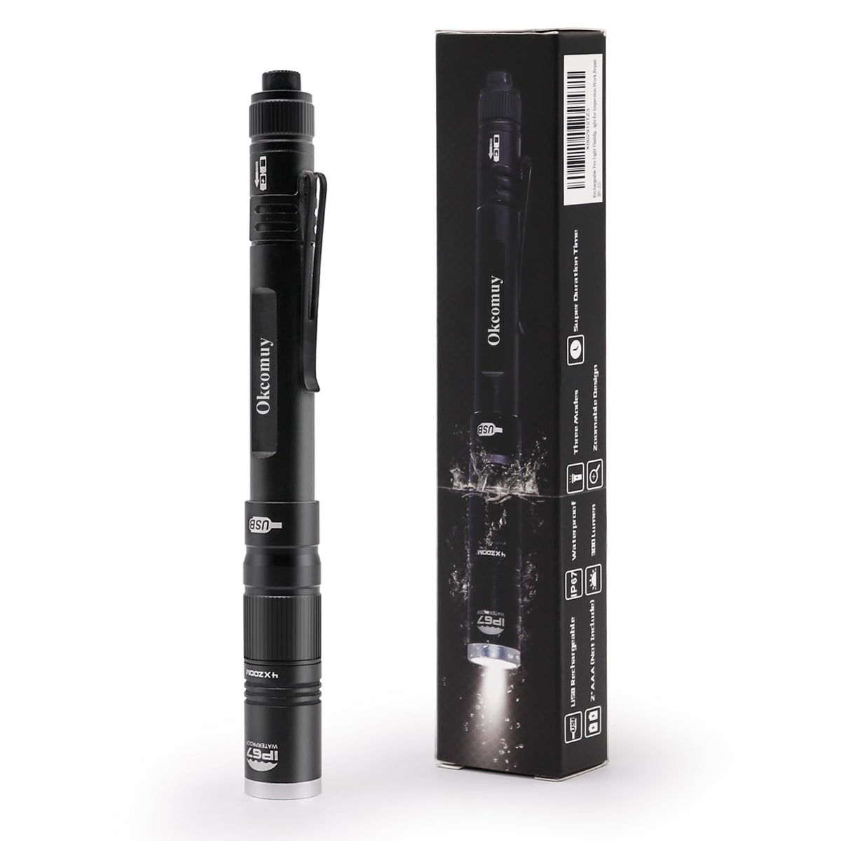 okcomuy aluminum body pen light built to resist scratches and daily use.