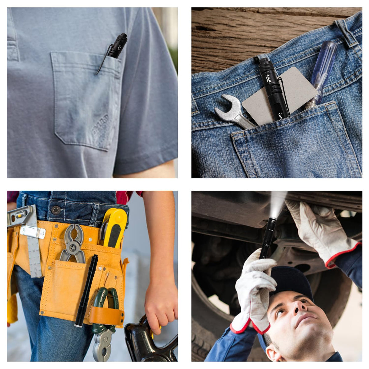 okcomuy pocket clip pen light easily attaches to pockets or belts.