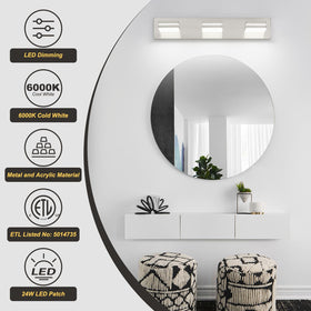 OKELI brushed nickel frame with acrylic shade resists rust for long-lasting shine