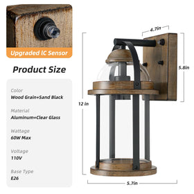 OKELI Dusk to Dawn ideal for garage exterior mounting.