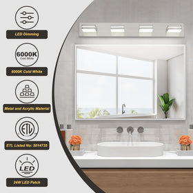 OKELI 30-inch vanity light fits a range of mirrors and vanities