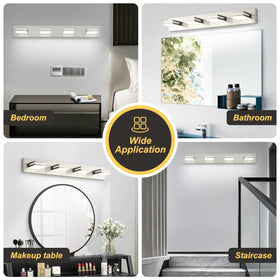 OKELI modern vanity lighting enhancing bathroom ambience