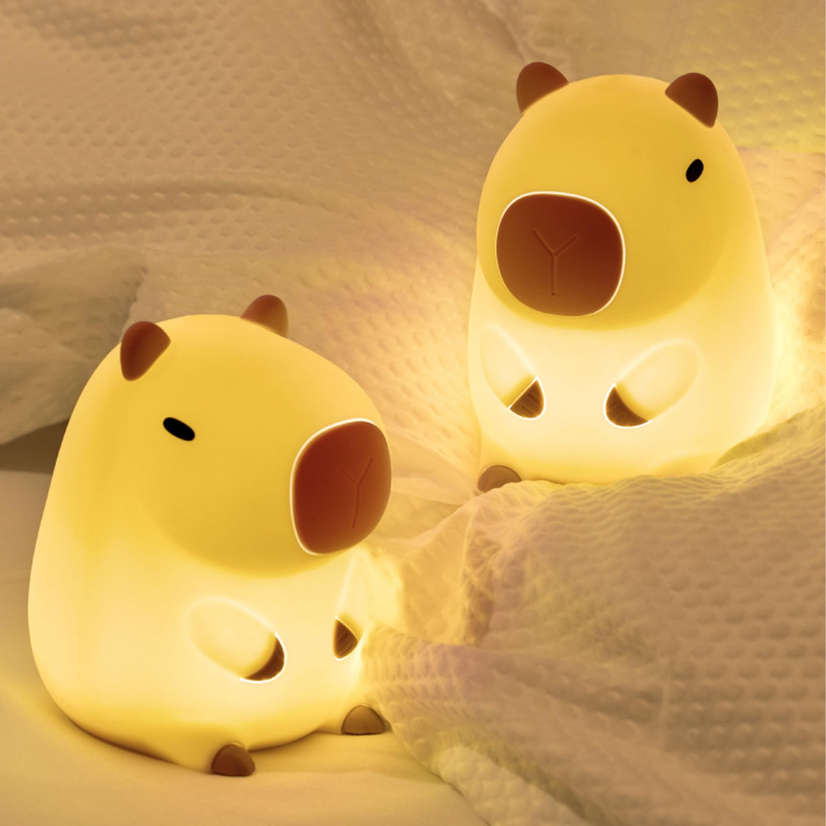 OkiyiD Capybara Night Lamp emitting dimmable soft warm light for bedtime