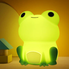 OkiyiD frog night light in nursery providing a gentle glow for bedtime.