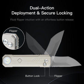 OKNIFE LK 6061 aluminum handle provides a secure, comfortable grip.