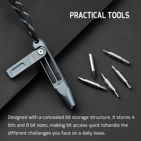 OKNIFE Otacle D1 Mini shows four double-ended bits for versatility.
