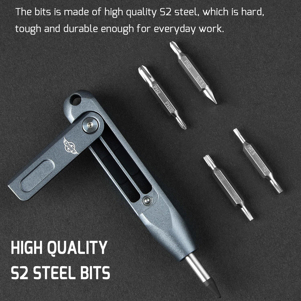 OKNIFE Otacle D1 Mini with two magnetic bit holders for torque needs.
