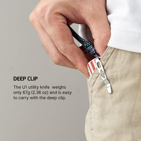OKNIFE Otacle U1 in compact size fits easily in pockets.