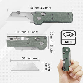 OKNIFE Otacle U1 extended blade exposure supports versatile cutting