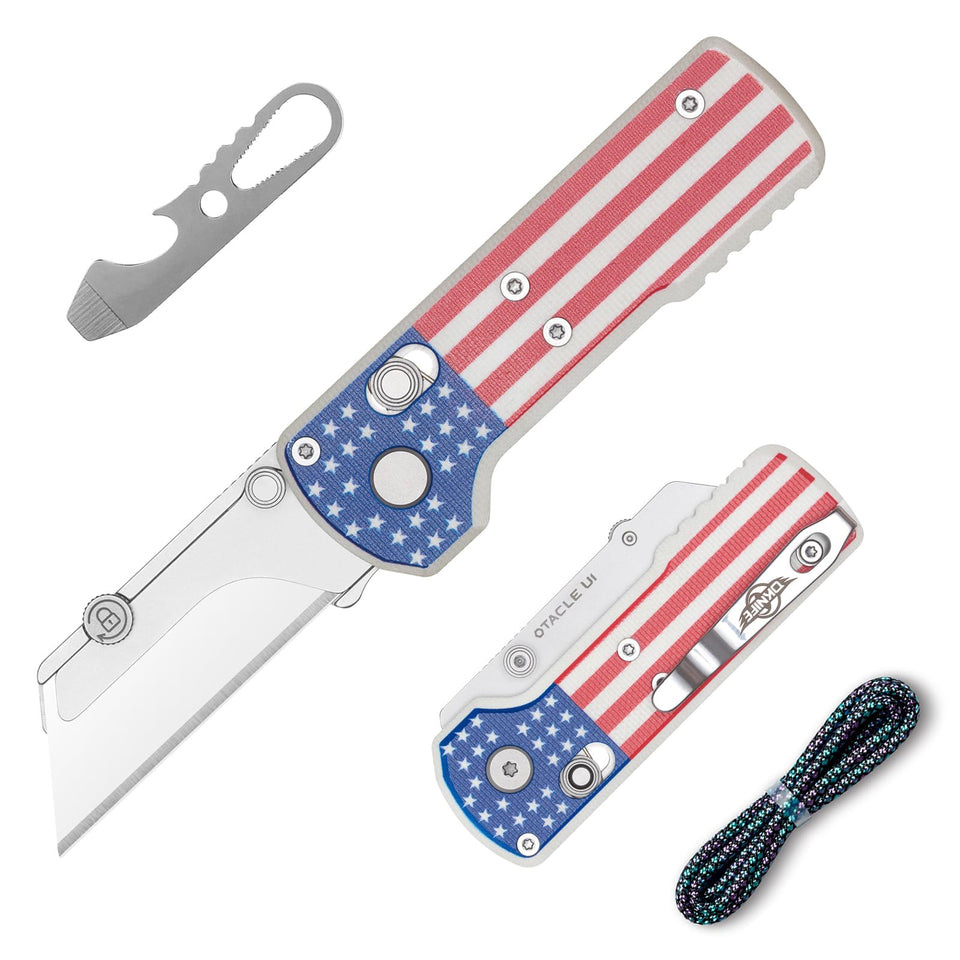 OKNIFE Otacle U1 with quick blade change enables rapid task setup.