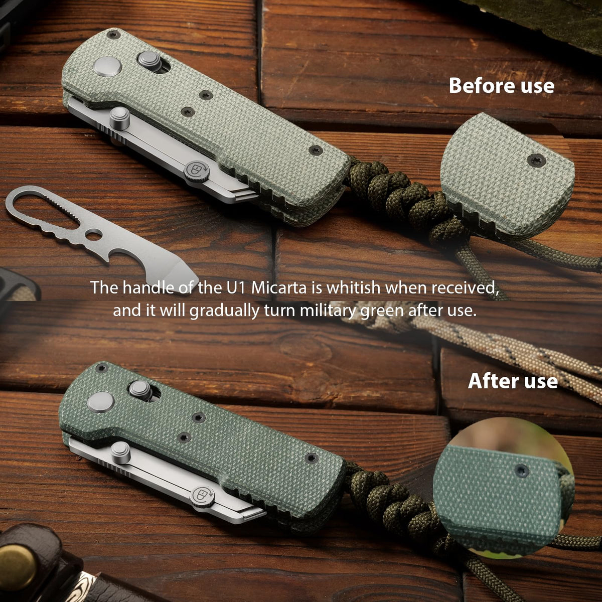 OKNIFE Otacle U1 rail lock for quick blade changes