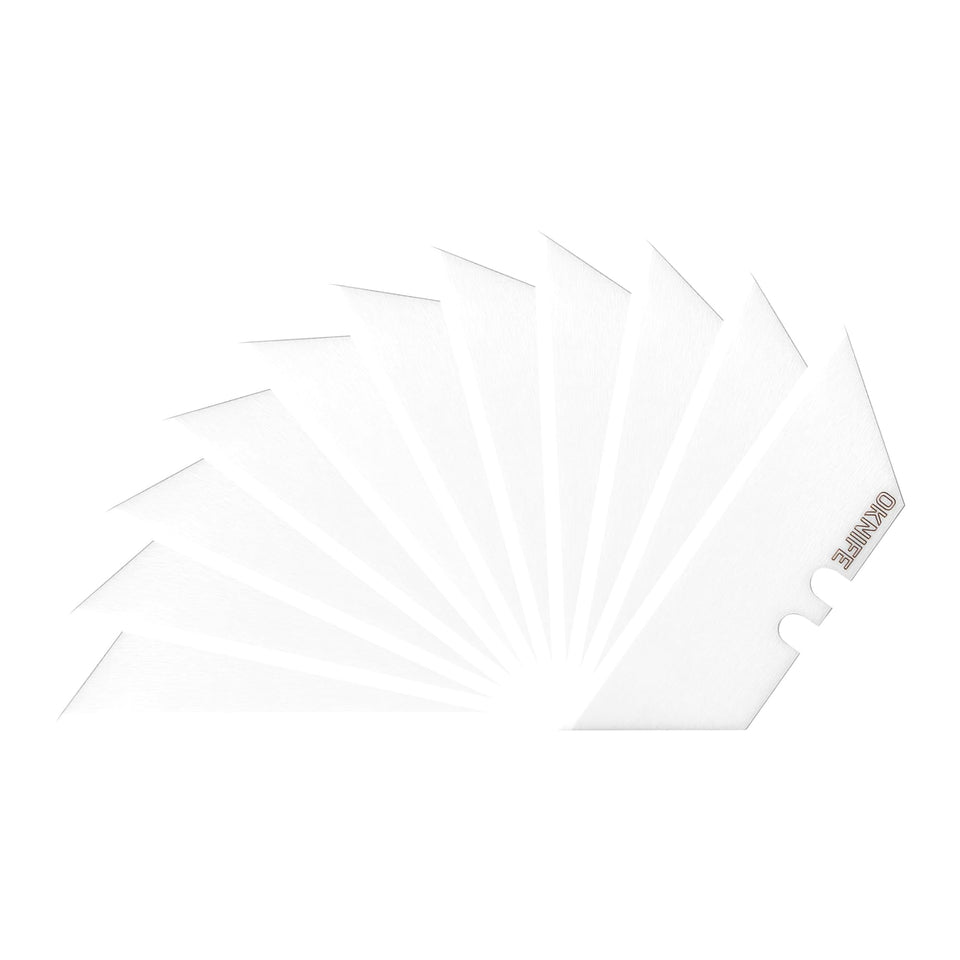 OKNIFE premium ceramic blade with brushed finish for precise, clean cuts