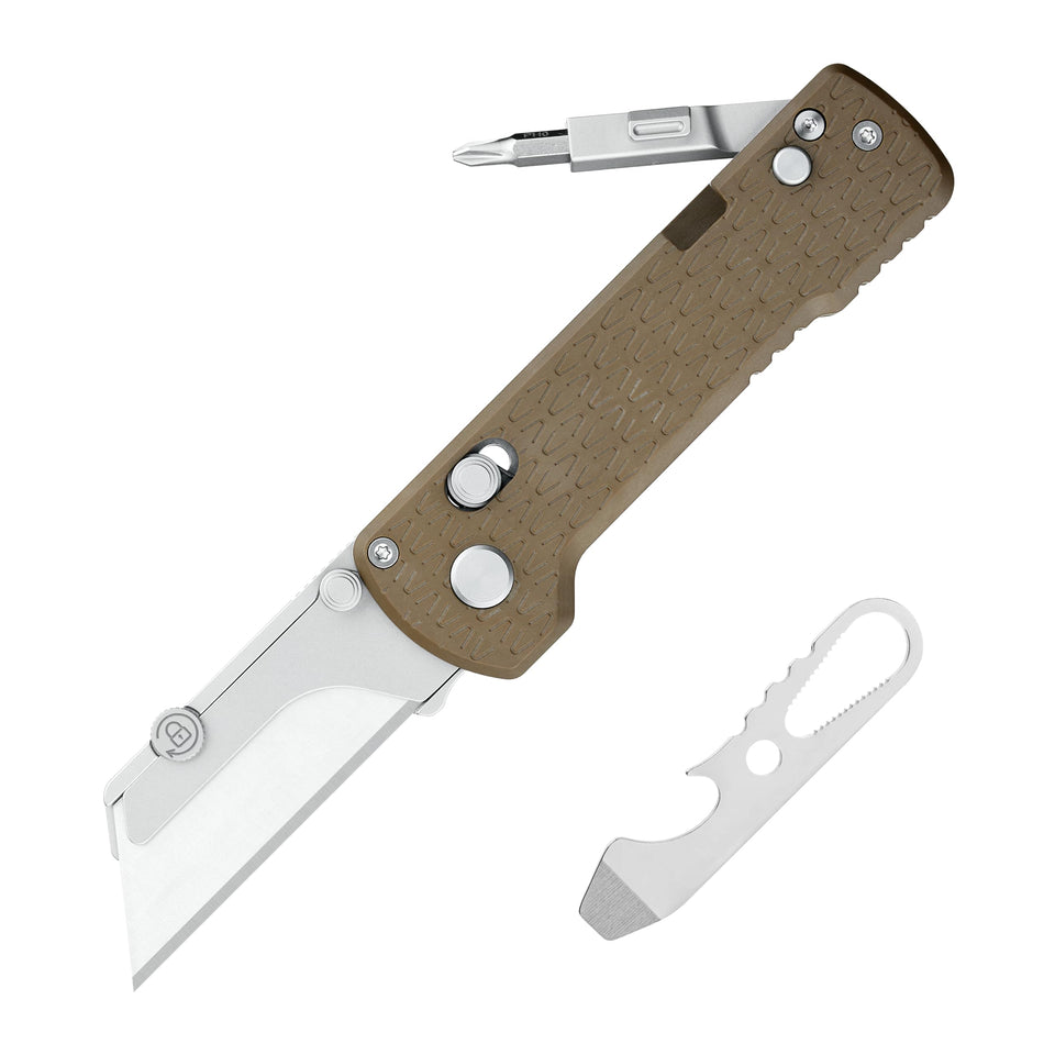 OKNIFE U1 Pro rail lock blade deployment for secure cutting