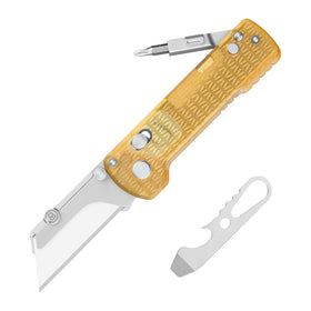 OKNIFE U1 Pro rail-lock-deploy showcases quick blade access for precise cuts.