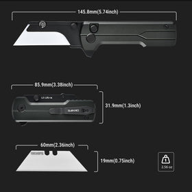 OKNIFE U1 Ultra ceramic edge resists rust and buildup.