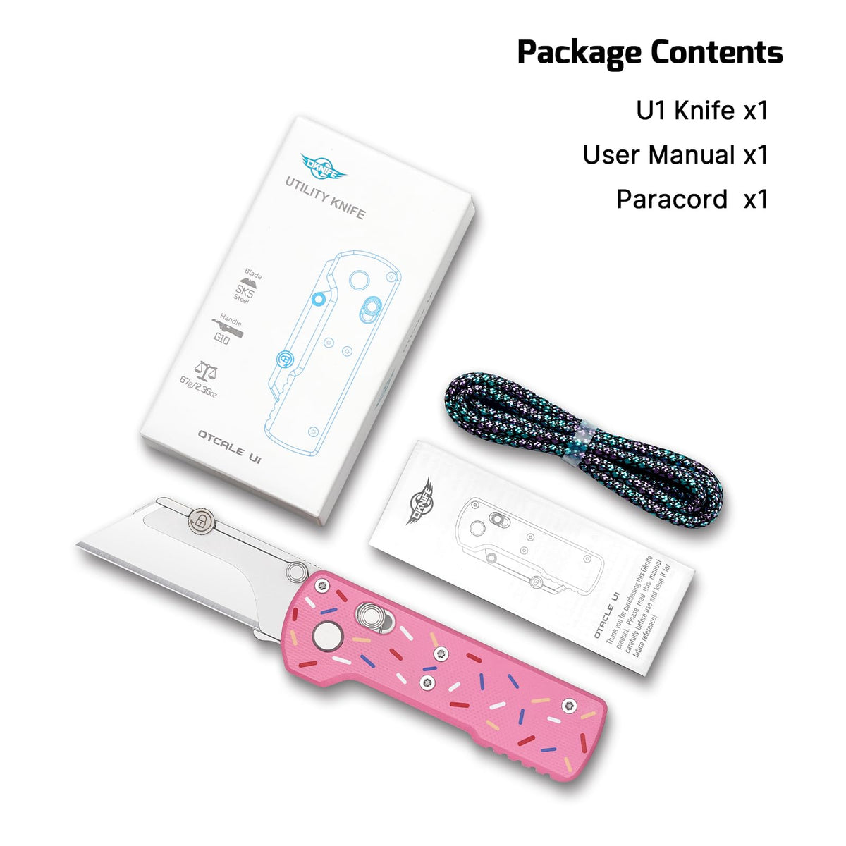 OKNIFE Otacle U1 EDC knife with doughnut design for style and utility.