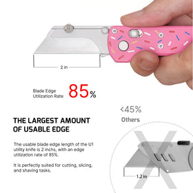 OKNIFE Otacle U1 rail-lock safety keeps blades secure during use.