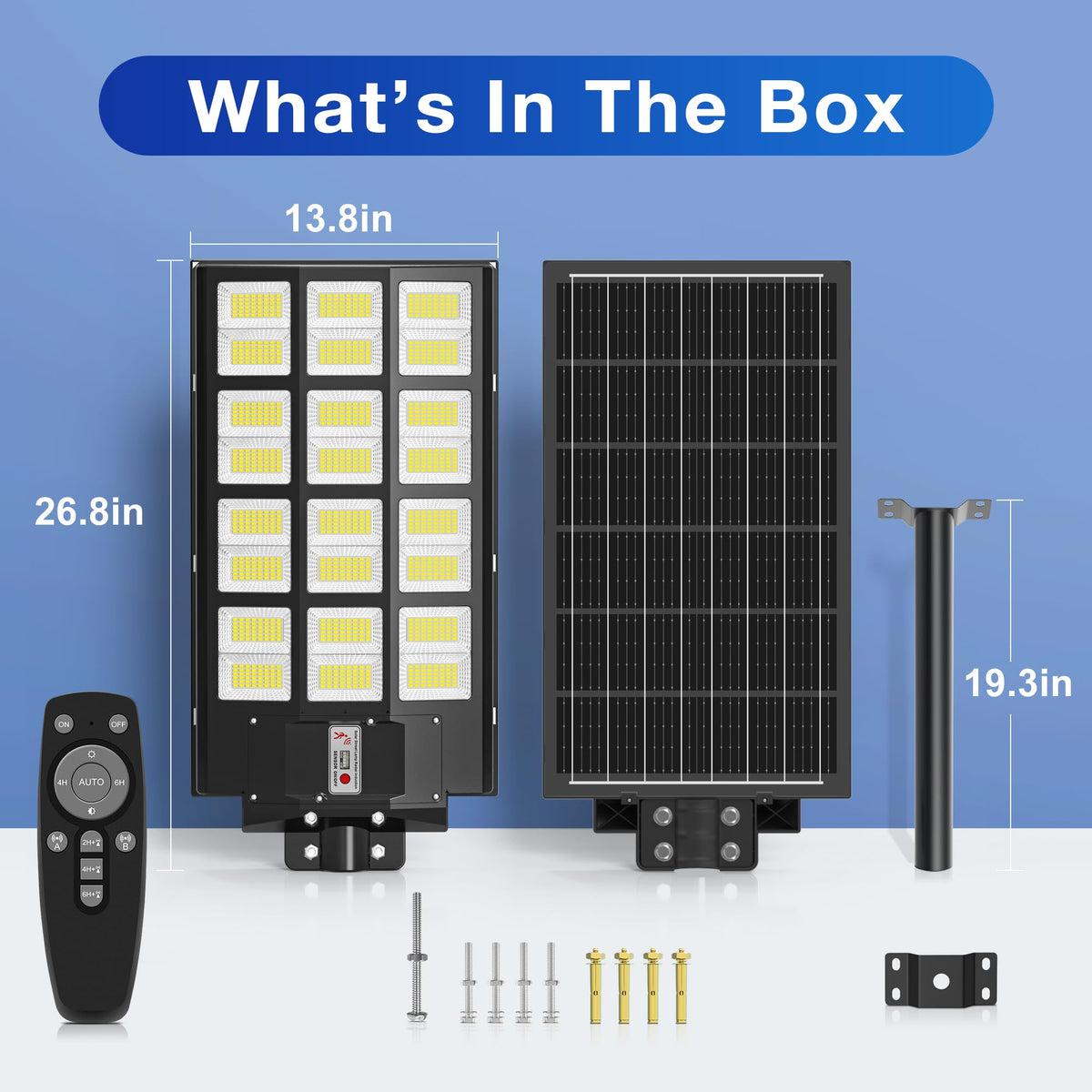 OKPRO 8000W dusk-to-dawn illumination provides all-night coverage for yards and driveways.