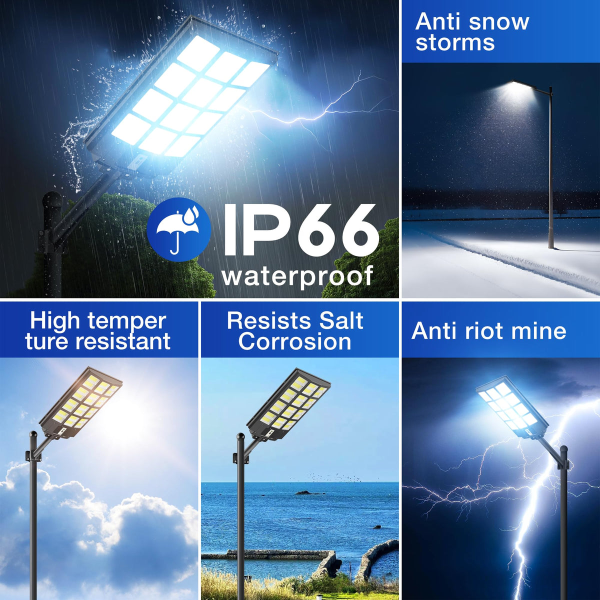OKPRO 8000W IP66 waterproof shell withstands rain and snow for year-round use.