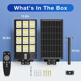 OKPRO 8000W solar street light dusk-to-dawn performance in varied weather.