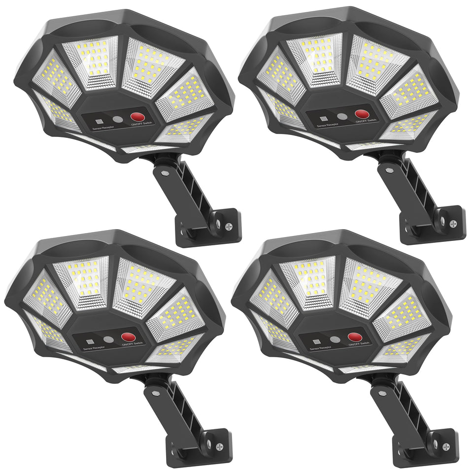 OKPRO solar light with octagonal design provides seamless outdoor illumination