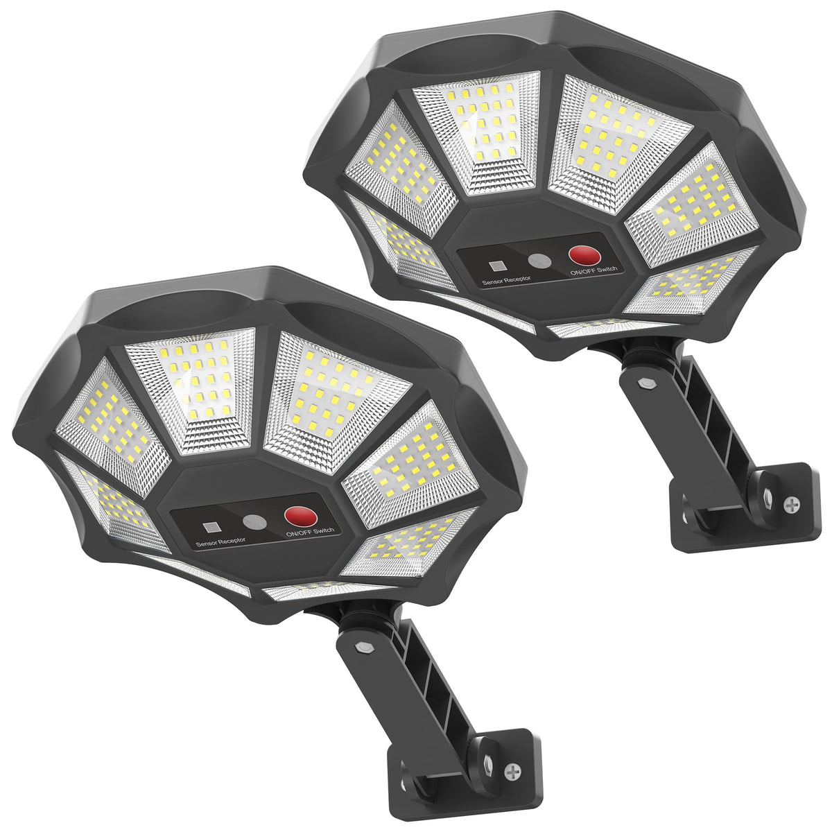 OKPRO 168 LED octagonal outdoor light provides wide coverage illumination.