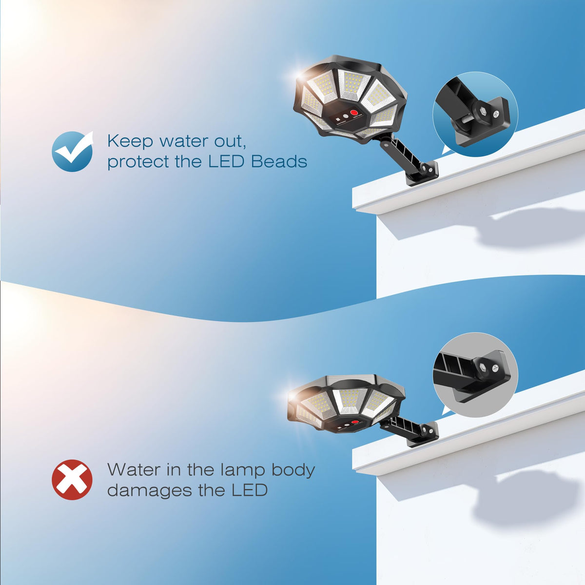 OKPRO dusk-to-dawn mode ensures consistent night-time illumination.