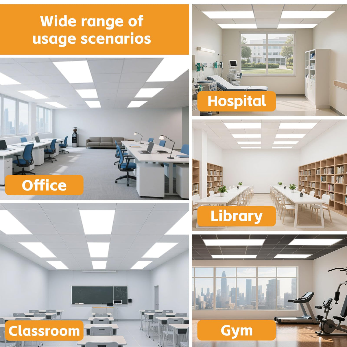 OKQ ultra-thin 1.18 inch design fits tight ceilings while brightening spaces